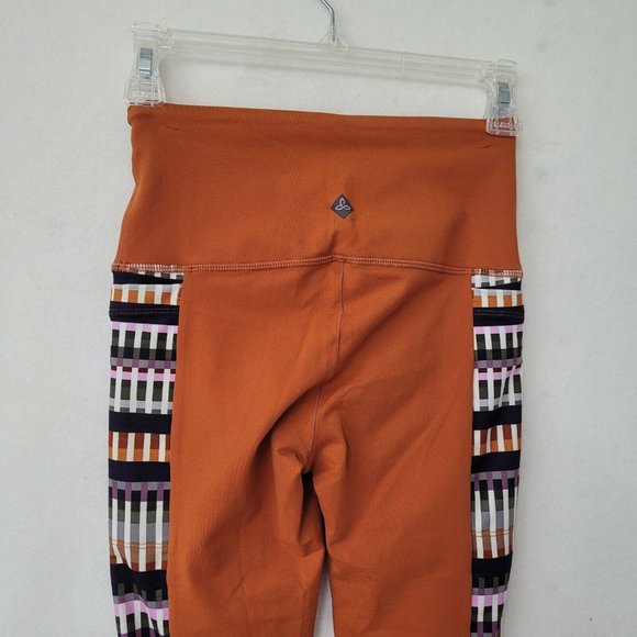 Prana Leggings Womens XS Laye Gingerbread Tivoli Striped Sides‎ Pockets New - Picture 11 of 16